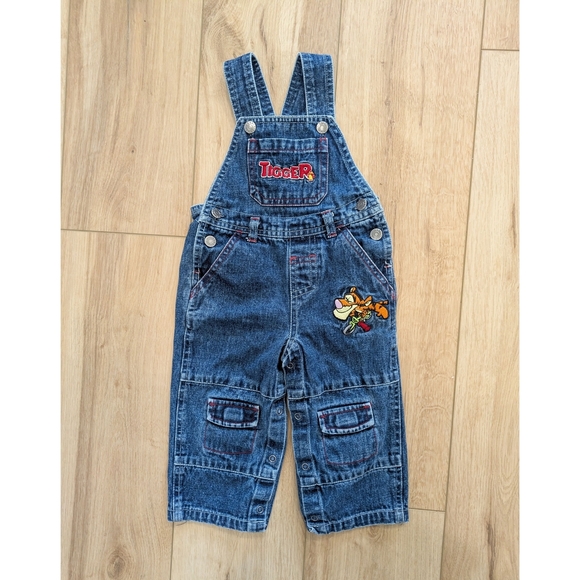 Vintage Y2K Disney Tigger Denim Overalls - Picture 1 of 6